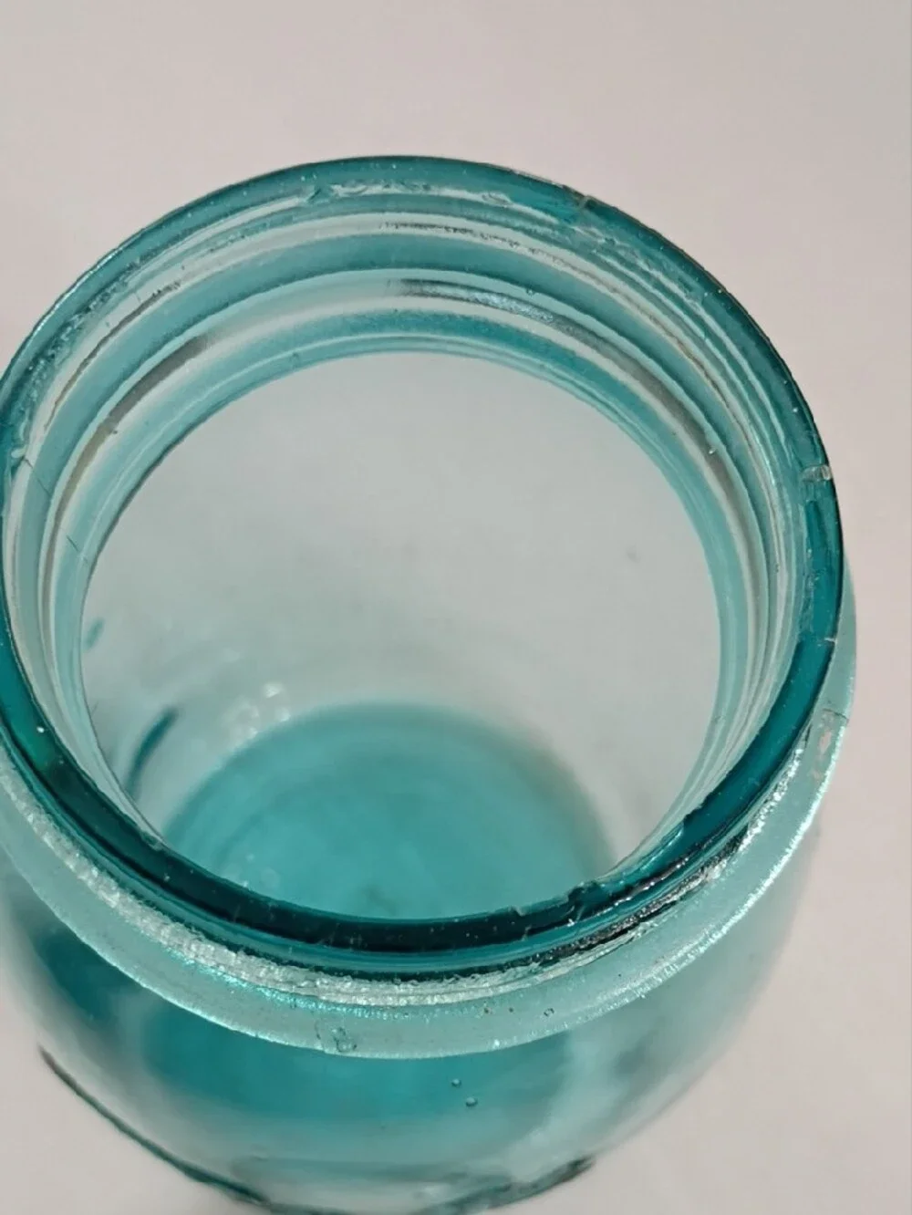 Perfect Mason Aqua Glass Storage Jar with Vintage Lid